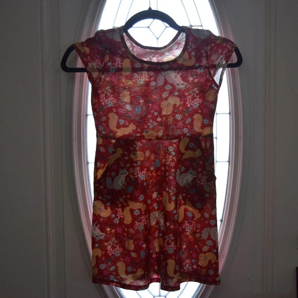 WONDER NATION Forest Friends Skater Dress Size 6/6X - Picture 1 of 5